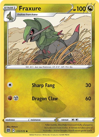Pokemon | Fraxure (111/172) [Sword & Shield: Brilliant Stars] | The Nerd Merchant