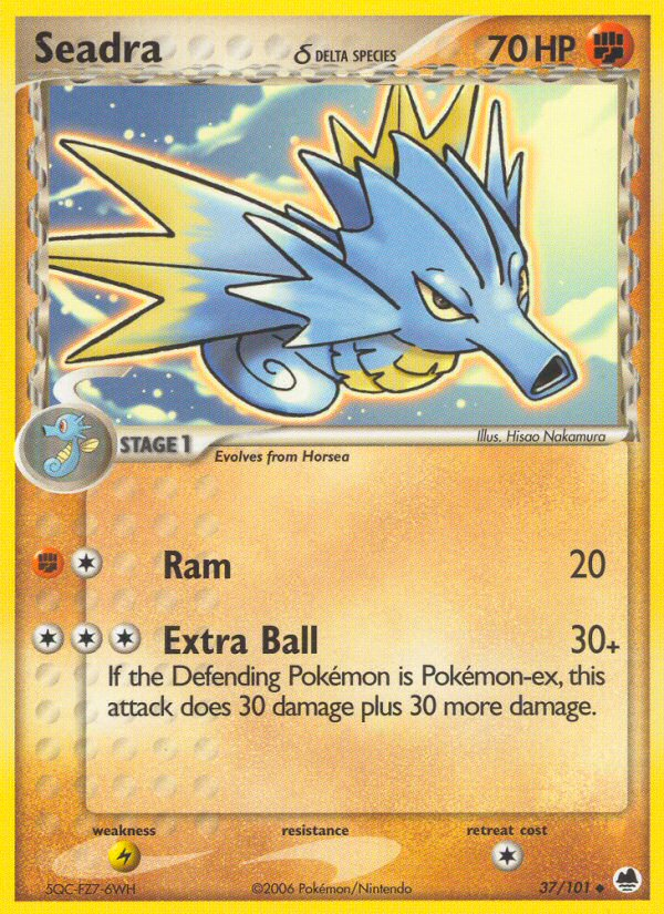 Pokemon | Seadra (37/101) (Delta Species) [EX: Dragon Frontiers] | The Nerd Merchant