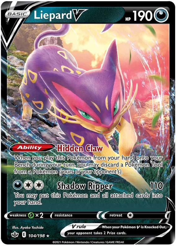 Pokemon | Liepard V (104/198) [Sword & Shield: Chilling Reign] | The Nerd Merchant