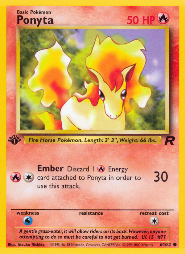 Pokemon | Ponyta (64/82) [Team Rocket 1st Edition] | The Nerd Merchant