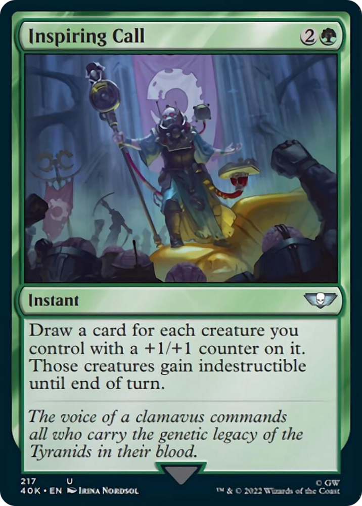 Magic | Inspiring Call (Surge Foil) [Warhammer 40,000] | The Nerd Merchant