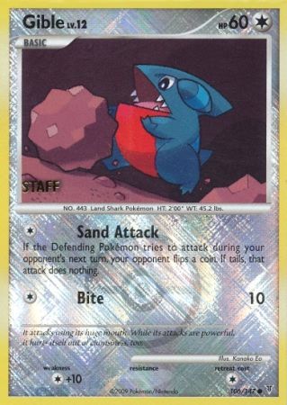 Pokemon | Gible (106/147) (Championship Promo Staff) [Platinum: Supreme Victors] | The Nerd Merchant