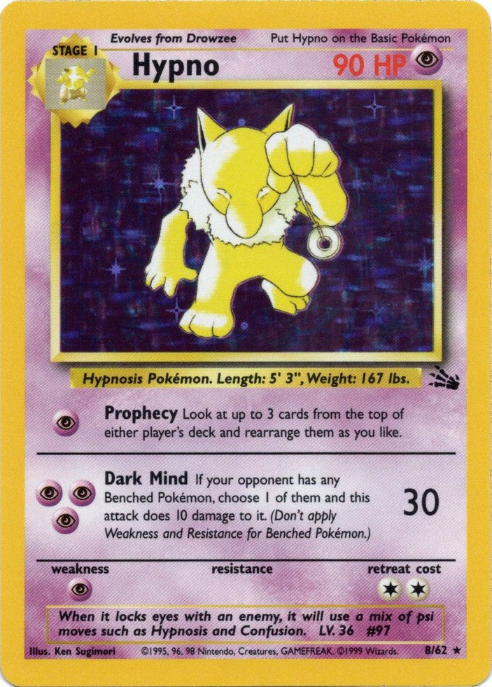 Pokemon | Hypno (8/62) [Fossil Unlimited] | The Nerd Merchant