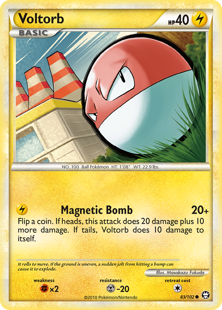 Pokemon | Voltorb (83/102) [HeartGold & SoulSilver: Triumphant] | The Nerd Merchant