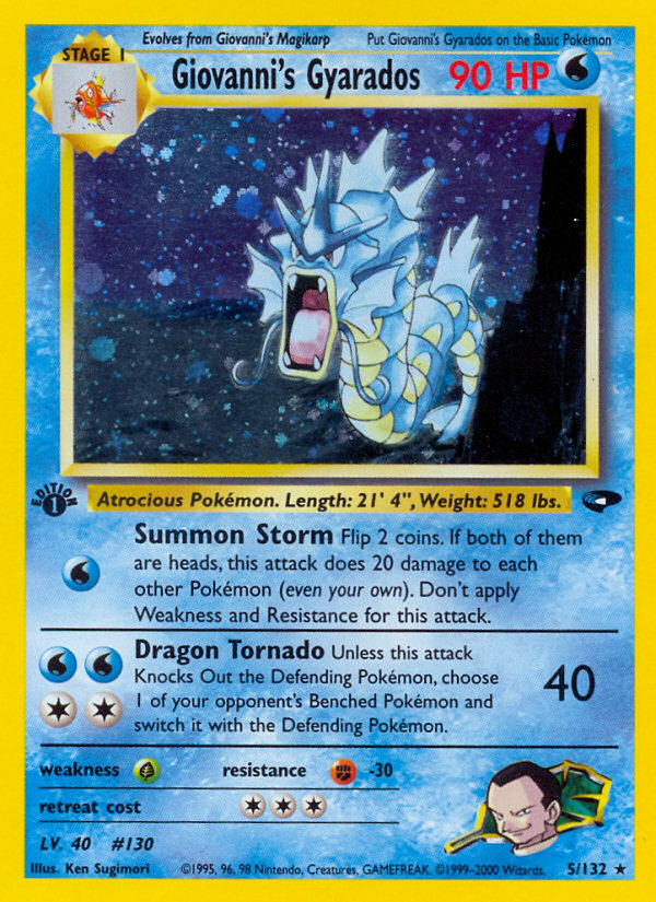 Pokemon | Giovanni's Gyarados (5/132) [Gym Challenge 1st Edition] | The Nerd Merchant