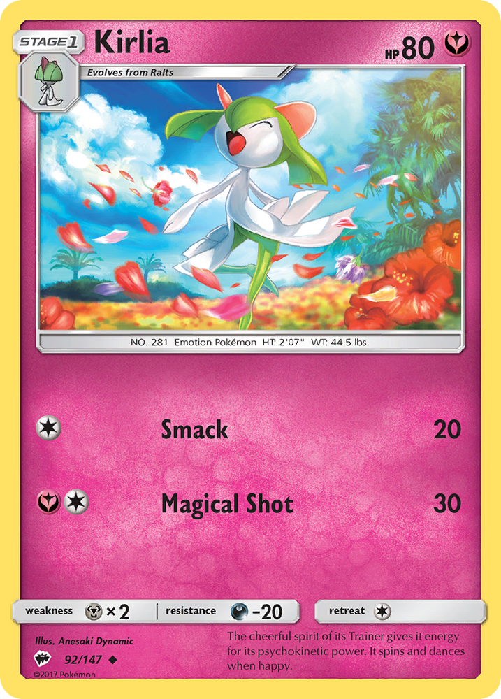 Pokemon | Kirlia (92/147) [Sun & Moon: Burning Shadows] | The Nerd Merchant