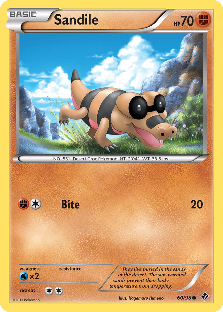 Pokemon | Sandile (60/98) [Black & White: Emerging Powers] | The Nerd Merchant
