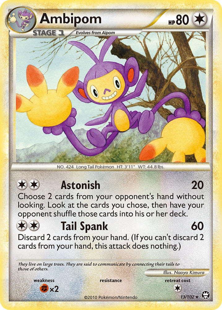 Pokemon | Ambipom (13/102) [HeartGold & SoulSilver: Triumphant] | The Nerd Merchant
