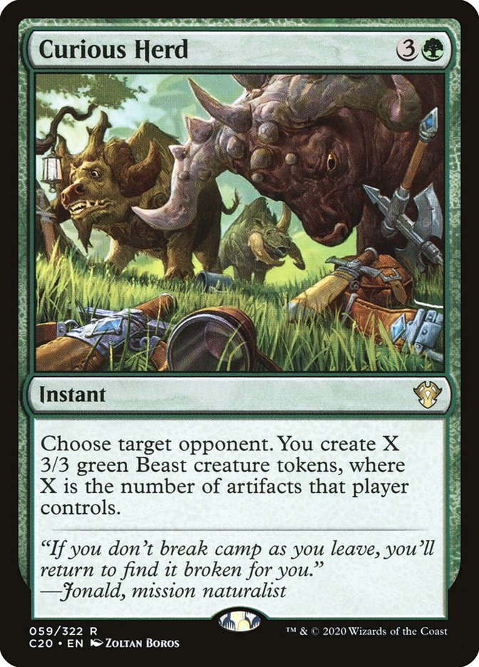 Magic | Curious Herd [Commander 2020] | The Nerd Merchant