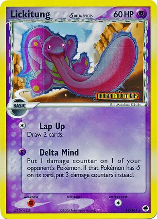 Pokemon | Lickitung (19/101) (Delta Species) (Stamped) [EX: Dragon Frontiers] | The Nerd Merchant