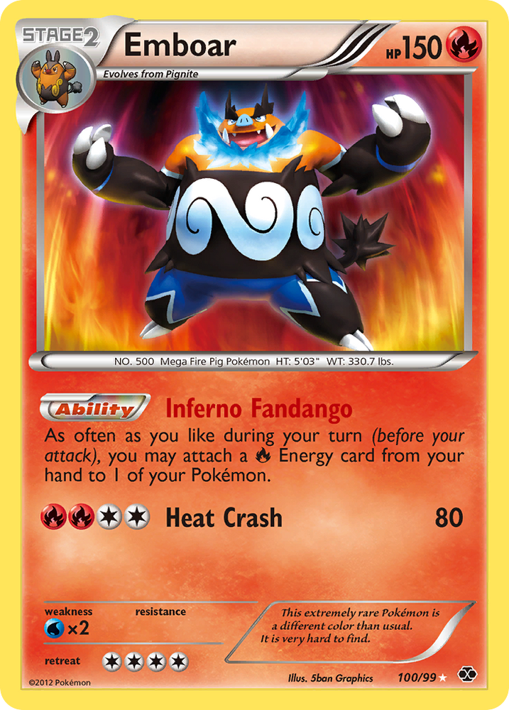Pokemon | Emboar (100/99) [Black & White: Next Destinies] | The Nerd Merchant