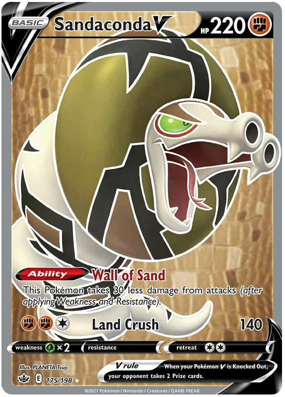 Pokemon | Sandaconda V (175/198) [Sword & Shield: Chilling Reign] | The Nerd Merchant