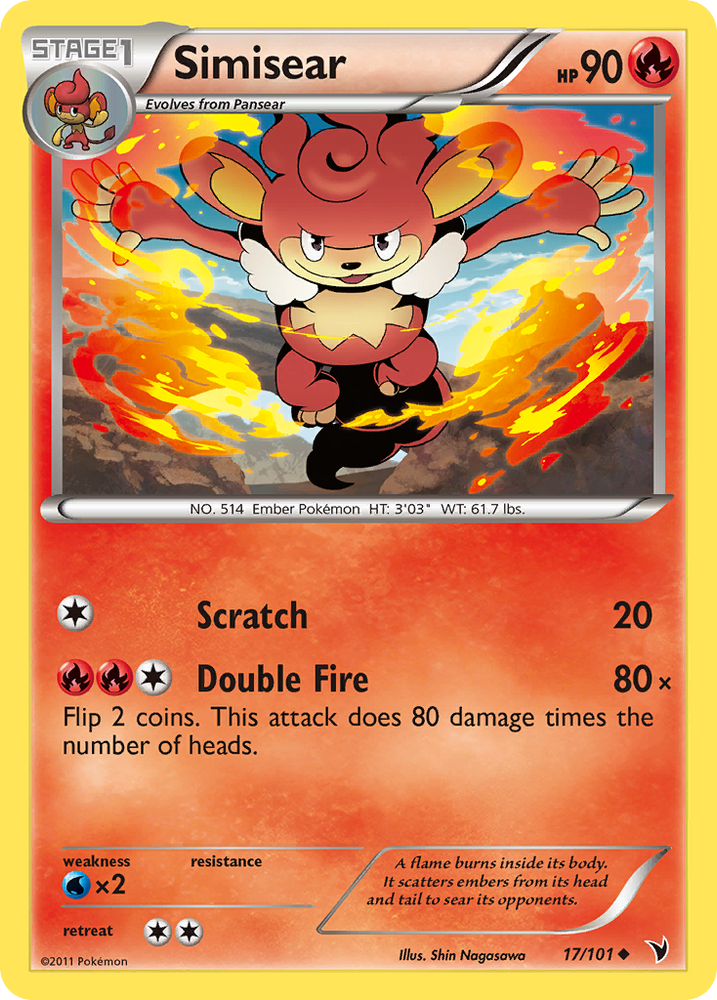 Pokemon | Simisear (17/101) [Black & White: Noble Victories] | The Nerd Merchant
