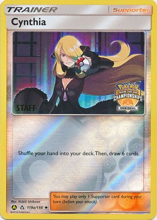 Pokemon | Cynthia (119a/156) (Regional Championship Promo Staff) [Sun & Moon: Ultra Prism] | The Nerd Merchant