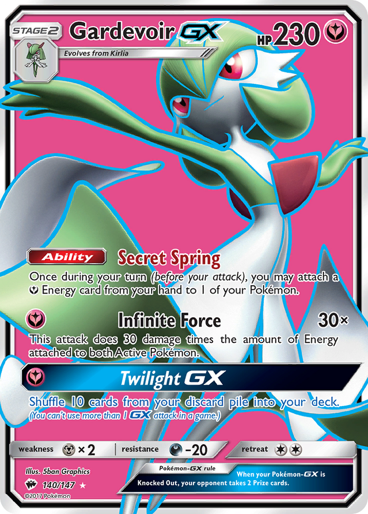 Pokemon | Gardevoir GX (140/147) [Sun & Moon: Burning Shadows] | The Nerd Merchant