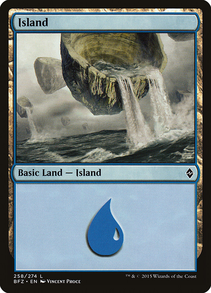 Magic | Island (258) [Battle for Zendikar] | The Nerd Merchant