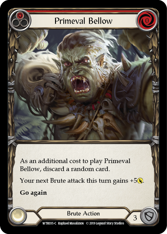 Flesh and Blood TCG | Primeval Bellow (Red) [WTR035-C] (Welcome to Rathe)  Alpha Print Normal | The Nerd Merchant