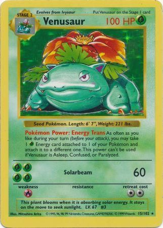 Pokemon | Venusaur (15/102) [Base Set Shadowless Unlimited] | The Nerd Merchant