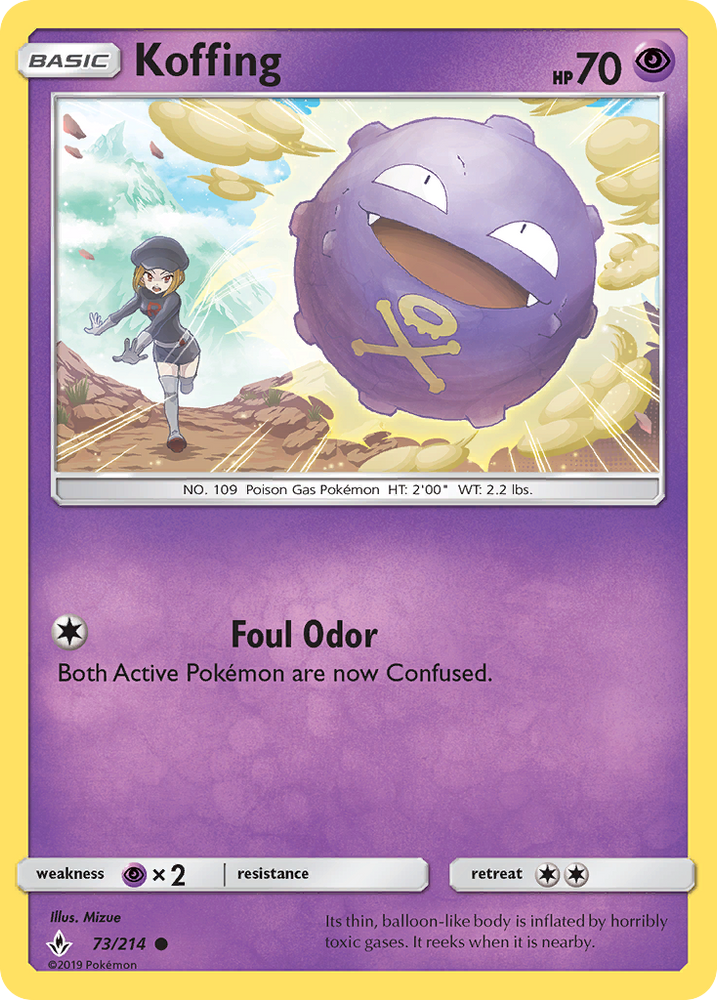 Pokemon | Koffing (73/214) [Sun & Moon: Unbroken Bonds] | The Nerd Merchant