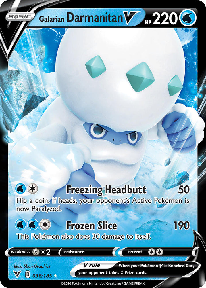 Pokemon | Galarian Darmanitan V (036/185) [Sword & Shield: Vivid Voltage] | The Nerd Merchant