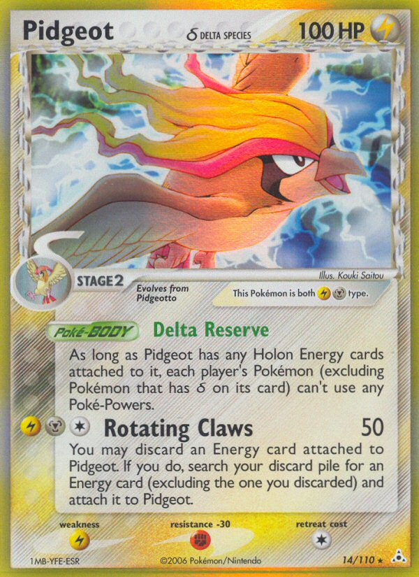 Pokemon | Pidgeot (14/110) (Delta Species) [EX: Holon Phantoms] | The Nerd Merchant