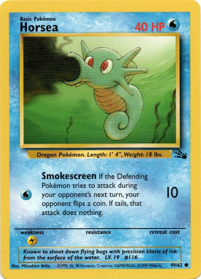 Pokemon | Horsea (49/62) [Fossil Unlimited] | The Nerd Merchant