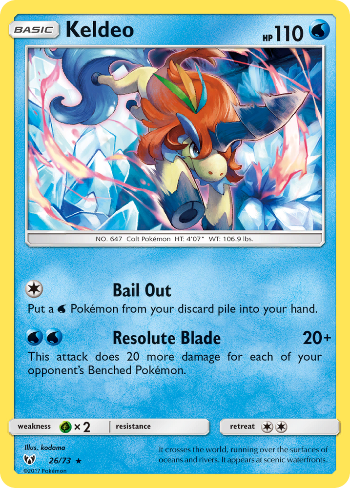 Pokemon | Keldeo (26/73) [Sun & Moon: Shining Legends] | The Nerd Merchant