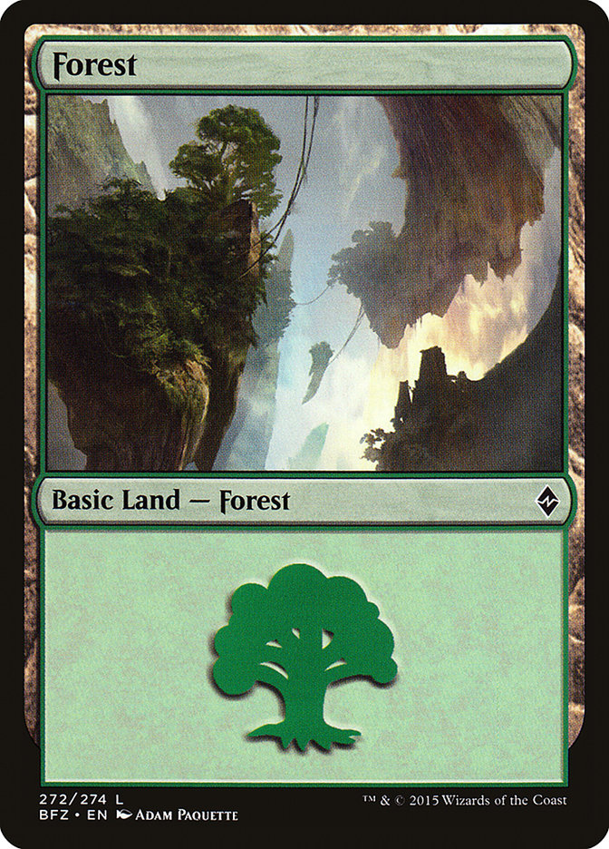 Magic | Forest (272) [Battle for Zendikar] | The Nerd Merchant