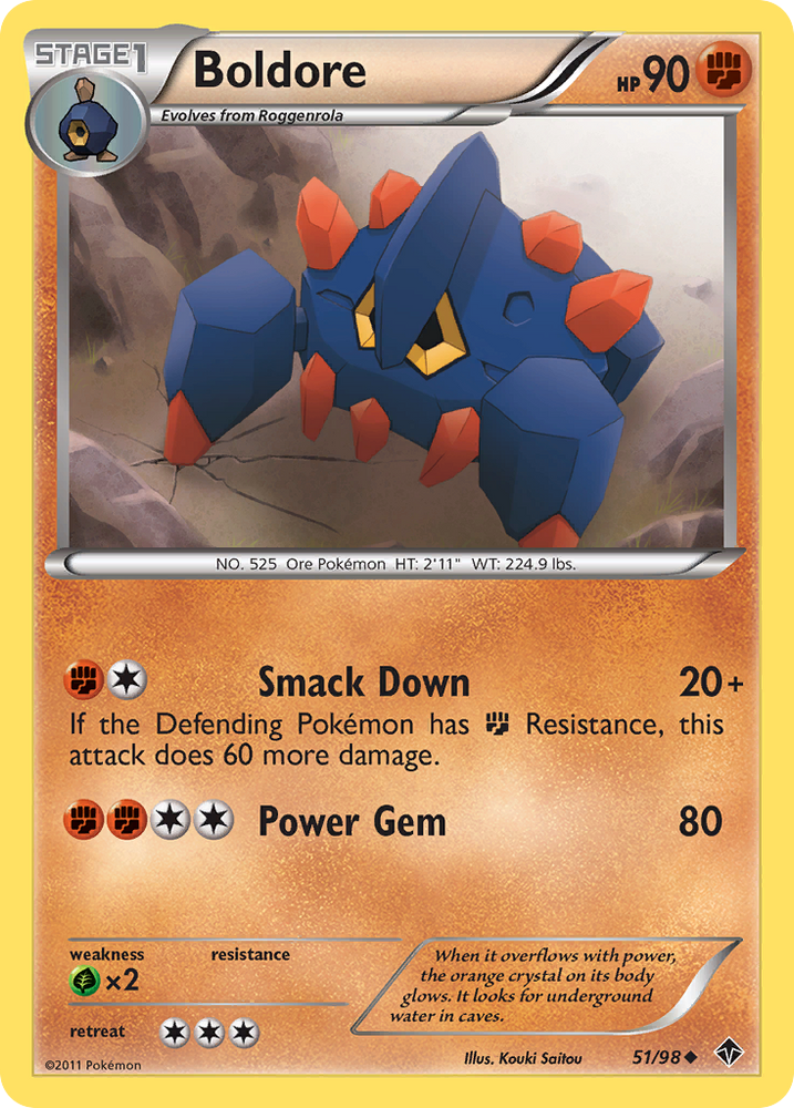 Pokemon | Boldore (51/98) [Black & White: Emerging Powers] | The Nerd Merchant