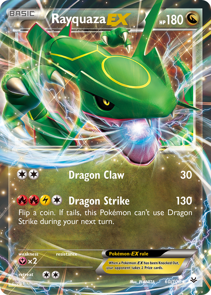 Pokemon | Rayquaza EX (60/108) [XY: Roaring Skies] | The Nerd Merchant