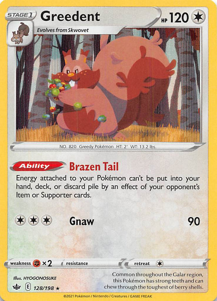 Pokemon | Greedent (128/198) [Sword & Shield: Chilling Reign] | The Nerd Merchant
