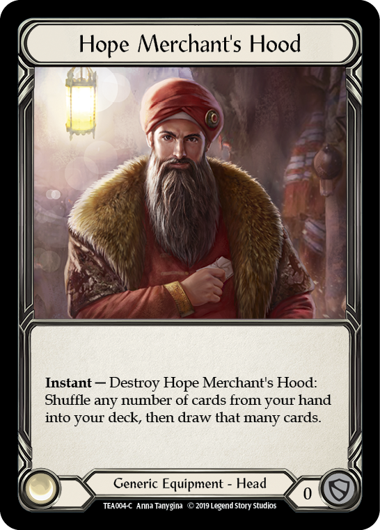 Flesh and Blood TCG | Hope Merchant's Hood [TEA004-C] (Dorinthea Hero Deck)  1st Edition Normal | The Nerd Merchant