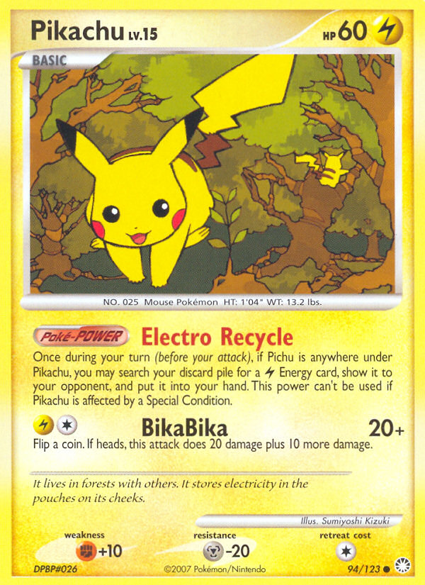 Pokemon | Pikachu (94/123) [Diamond & Pearl: Mysterious Treasures] | The Nerd Merchant