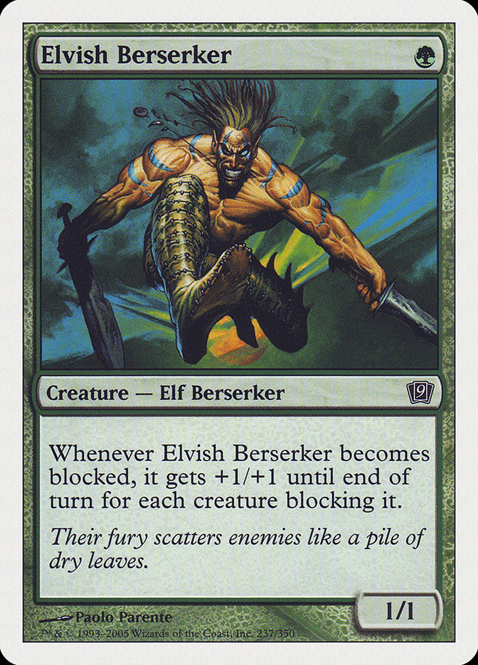 Magic | Elvish Berserker [Ninth Edition] | The Nerd Merchant