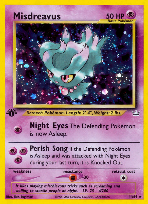Pokemon | Misdreavus (11/64) [Neo Revelation 1st Edition] | The Nerd Merchant