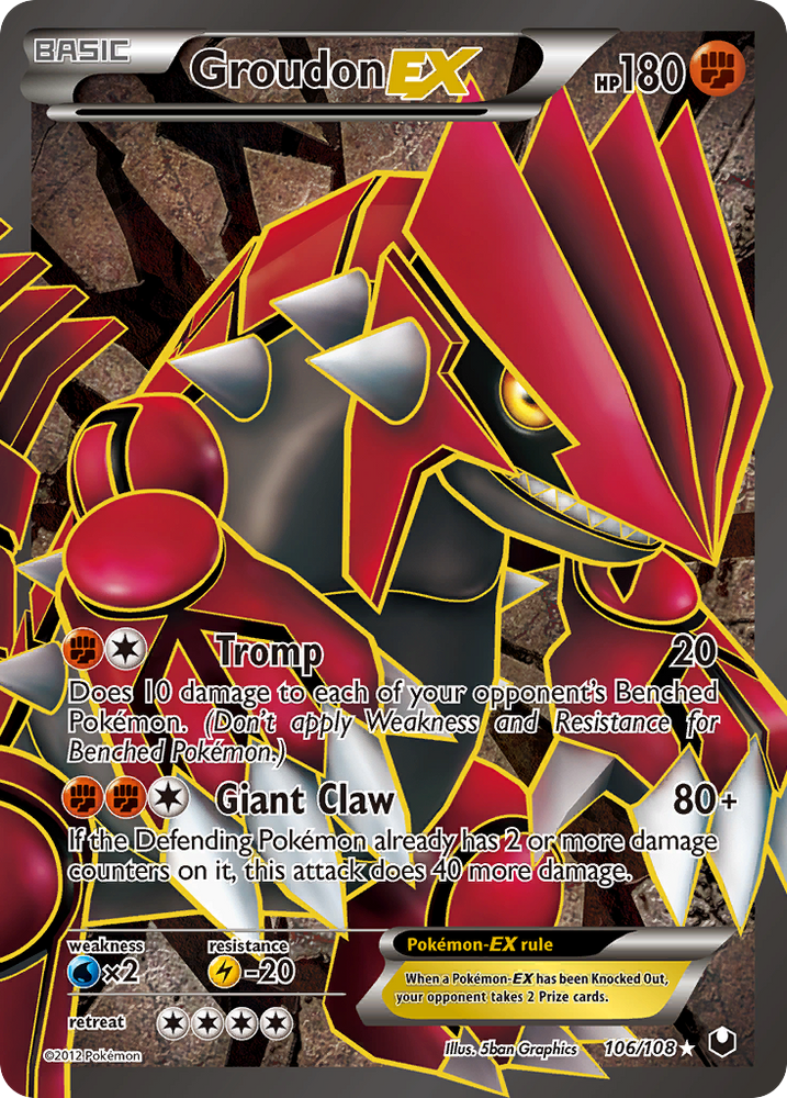 Pokemon | Groudon EX (106/108) [Black & White: Dark Explorers] | The Nerd Merchant