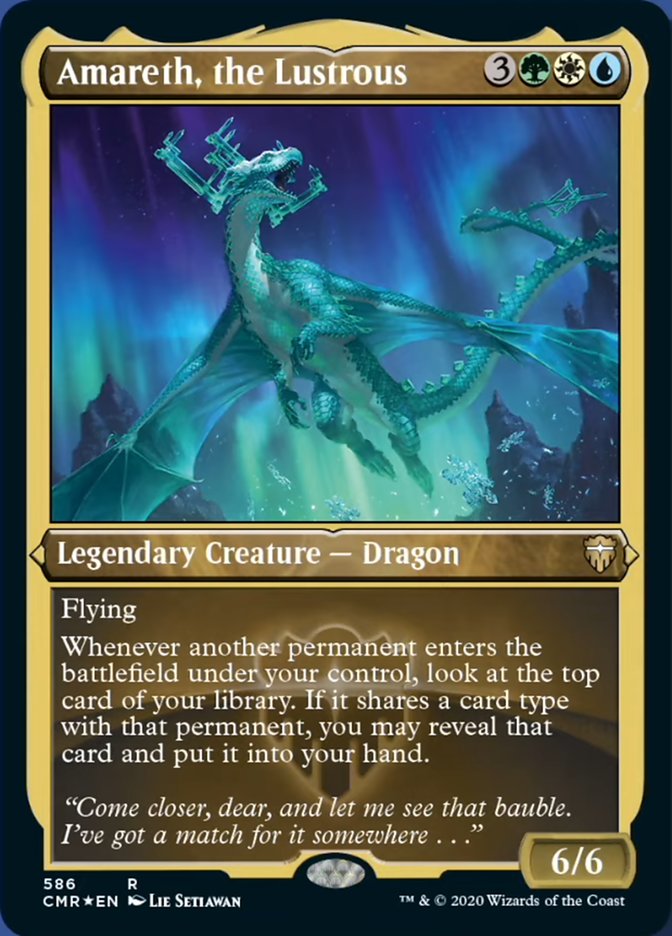 Magic | Amareth, the Lustrous (Etched) [Commander Legends] | The Nerd Merchant