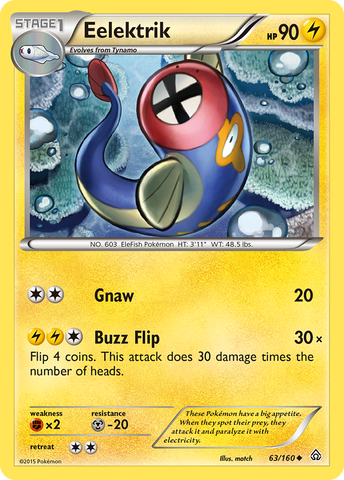 Pokemon | Eelektrik (63/160) [XY: Primal Clash] | The Nerd Merchant