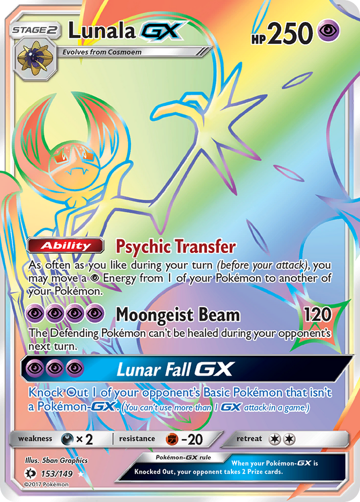 Pokemon | Lunala GX (153/149) [Sun & Moon: Base Set] | The Nerd Merchant