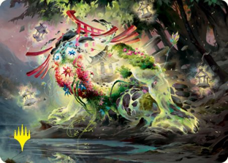 Magic | Go-Shintai of Life's Origin Art Card (Gold-Stamped Signature) [Kamigawa: Neon Dynasty Art Series] | The Nerd Merchant