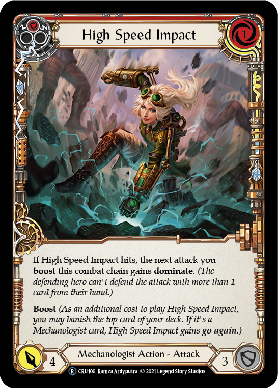 Flesh and Blood TCG | High Speed Impact (Red) [U-CRU106] (Crucible of War Unlimited)  Unlimited Normal | The Nerd Merchant