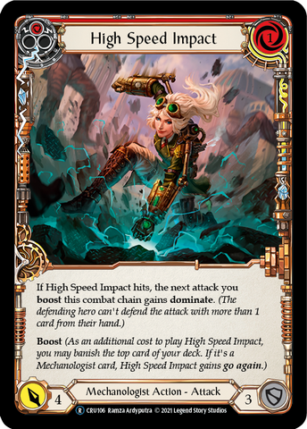 Flesh and Blood TCG | High Speed Impact (Red) [U-CRU106] (Crucible of War Unlimited)  Unlimited Normal | The Nerd Merchant