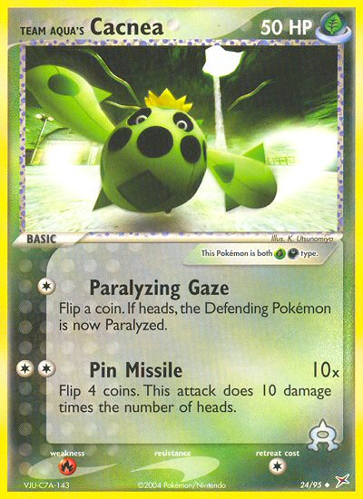 Pokemon | Team Aqua's Cacnea (24/95) [EX: Team Magma vs Team Aqua] | The Nerd Merchant
