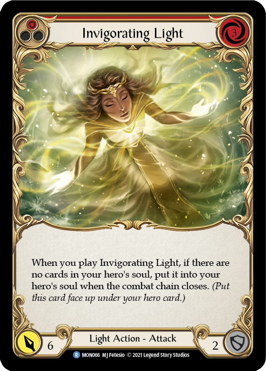 Flesh and Blood TCG | Invigorating Light (Red) [MON066] (Monarch)  1st Edition Normal | The Nerd Merchant