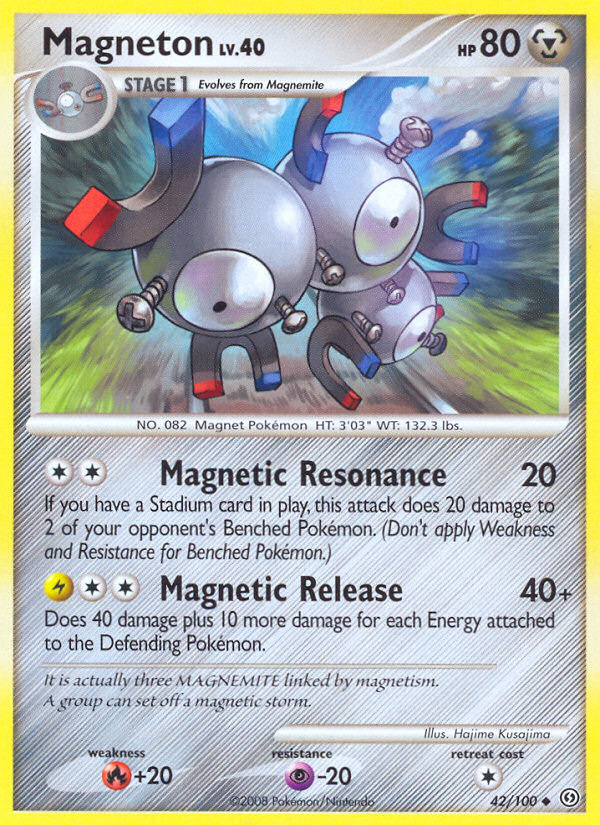 Pokemon | Magneton (42/100) [Diamond & Pearl: Stormfront] | The Nerd Merchant