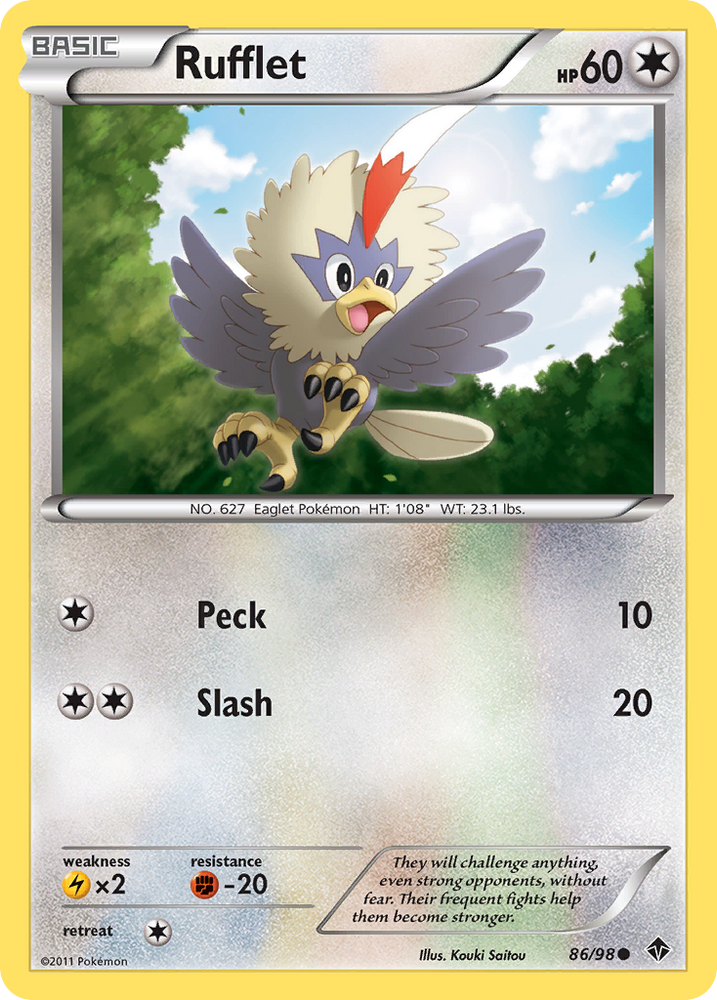 Pokemon | Rufflet (86/98) [Black & White: Emerging Powers] | The Nerd Merchant