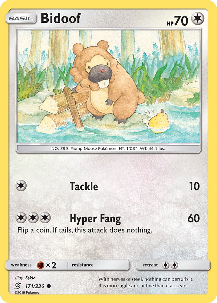 Pokemon | Bidoof (171/236) [Sun & Moon: Unified Minds] | The Nerd Merchant
