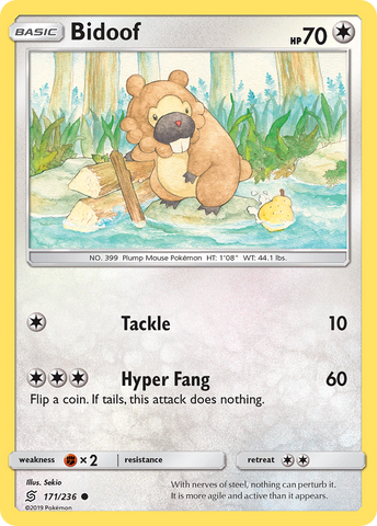 Pokemon | Bidoof (171/236) [Sun & Moon: Unified Minds] | The Nerd Merchant