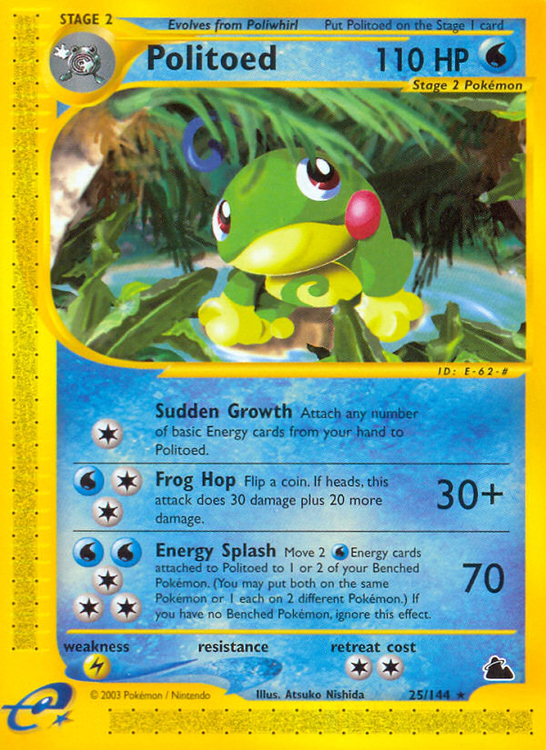 Pokemon | Politoed (25/144) [Skyridge] | The Nerd Merchant