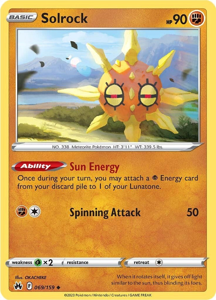 Pokemon | Solrock (069/159) [Sword & Shield: Crown Zenith] | The Nerd Merchant